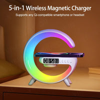 Desktop speaker with built-in alarm clock and LED display