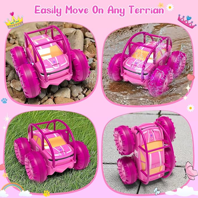 All-terrain RC crawler car with durable wheels