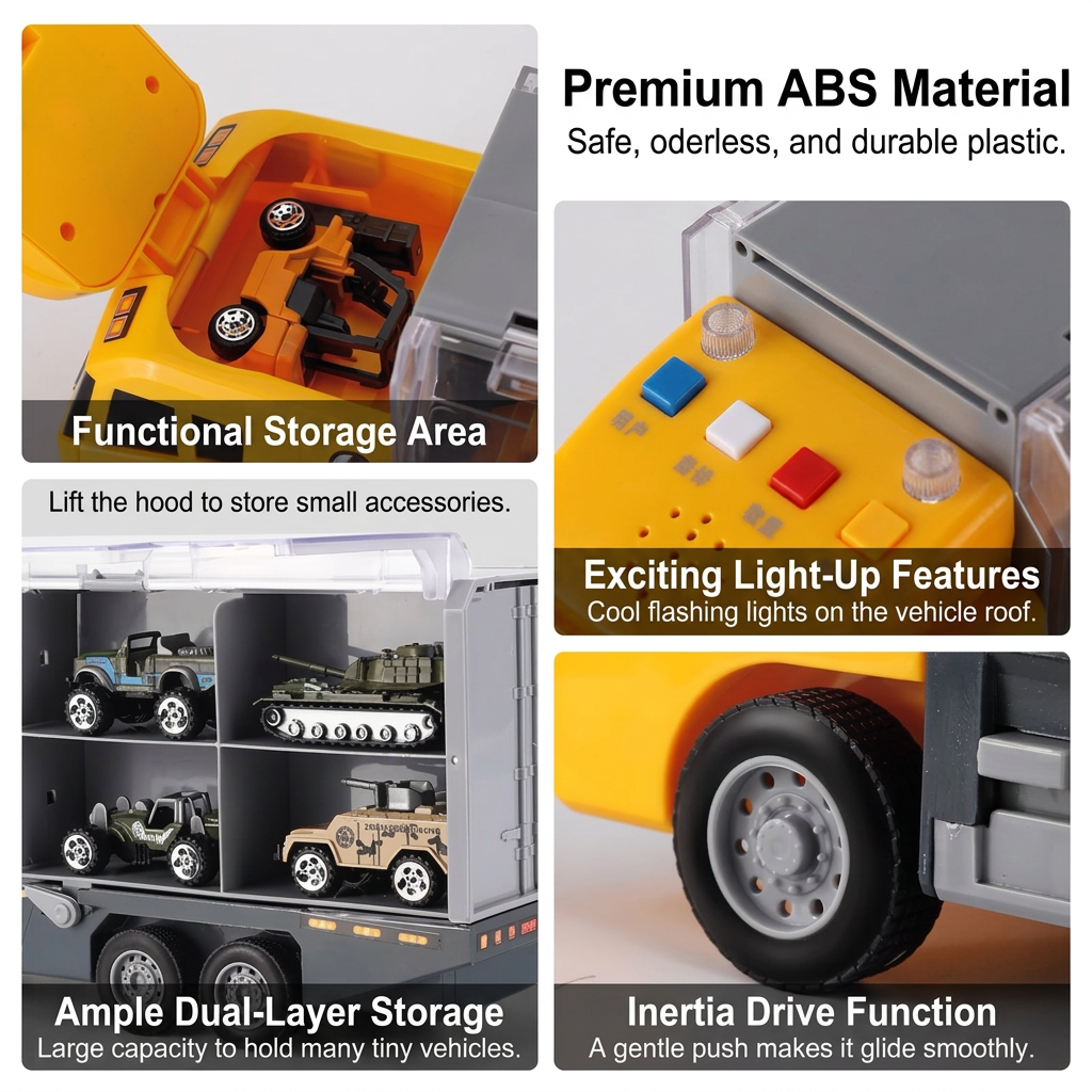 alloy engineering vehicle toy set for kids durable play