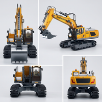 Alloy remote control excavator with 11 channels