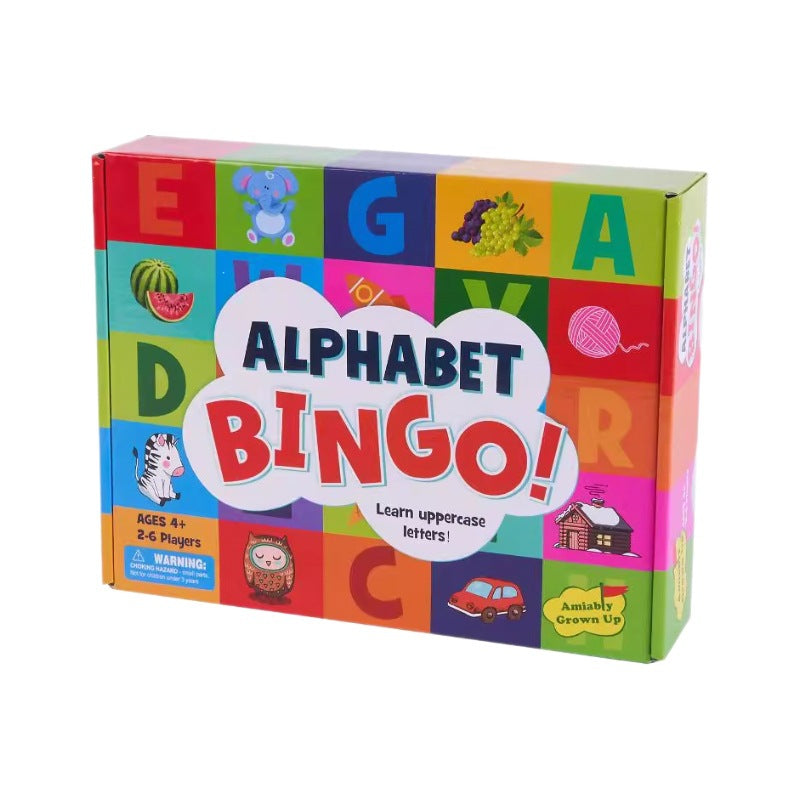 Alphabet bingo letter learning game for kids preschool play