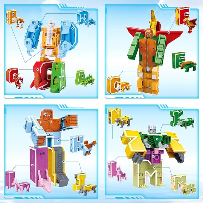 Alphabet robot toy for kids letter recognition activities