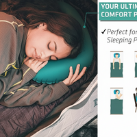 ALUFT 2.0 compressible inflatable pillow for neck and lumbar support