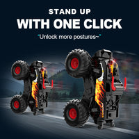 Amphibious RC car with large off-road style wheels