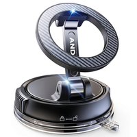 ANDERY Car Phone Holder for MagSafe, Front View with 2400gf Magnetic Hold and Carbon Fiber Design