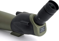 angled eyepiece spotting scope designed for comfortable extended viewing sessions