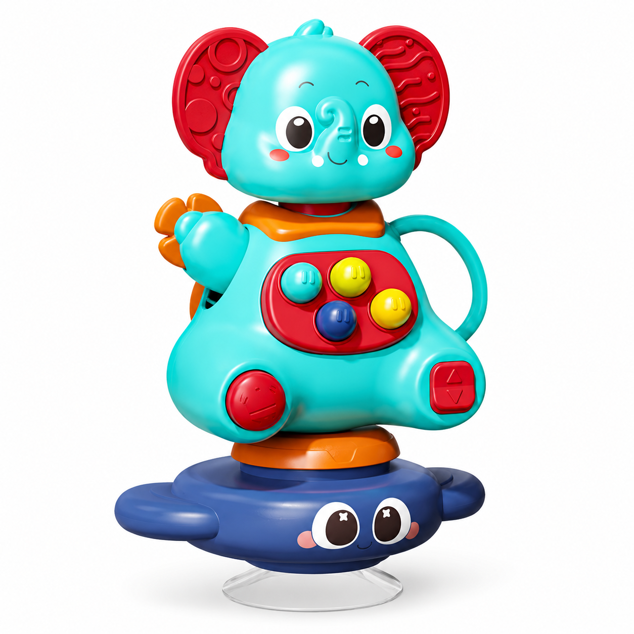 Multifunctional animal busy ball toy with spinning and grasping features for babies and toddlers early learning play.