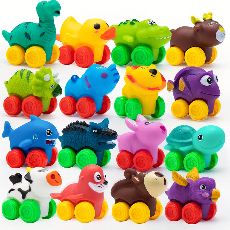 Animal car toy set for babies and toddlers indoor play