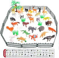 Animal figures for party favors and cupcake toppers