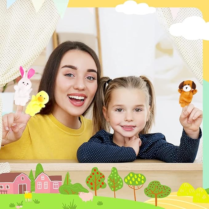 Assorted Animal Finger Puppets for Kids, Perfect for Pretend Play and Social Interaction
