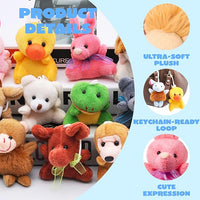 Animal keychains for kids, perfect for party favors and goodie bags
