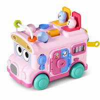 Animal pop-up toy for toddlers with interactive touch feat