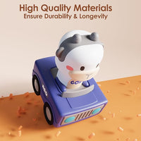 Animal racing car toy for babies 6 to 18 months