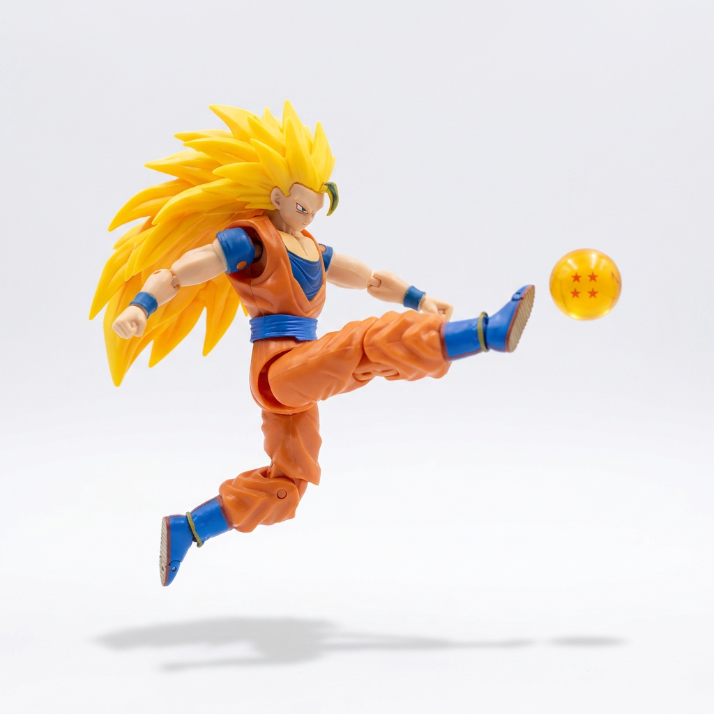 Anime warrior action figures set with movable design for display