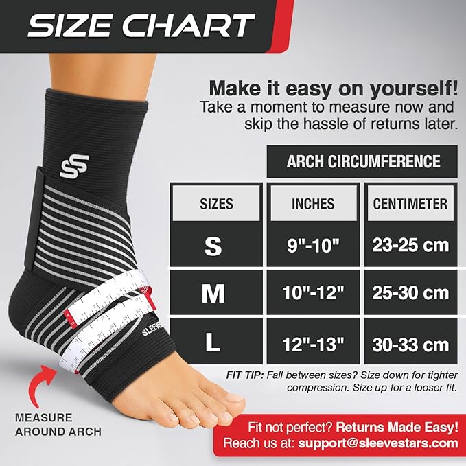 Ankle support brace for running fitness training and active recovery support