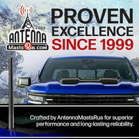 AntennaMastsRus 6 3/4 Inch Short Rubber Antenna with Internal Copper Coil for Enhanced Reception on Chevrolet Silverado 1500