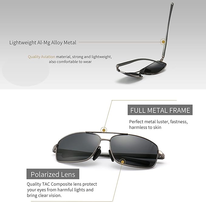 Anti glare driving sunglasses for clear vision in sunlight