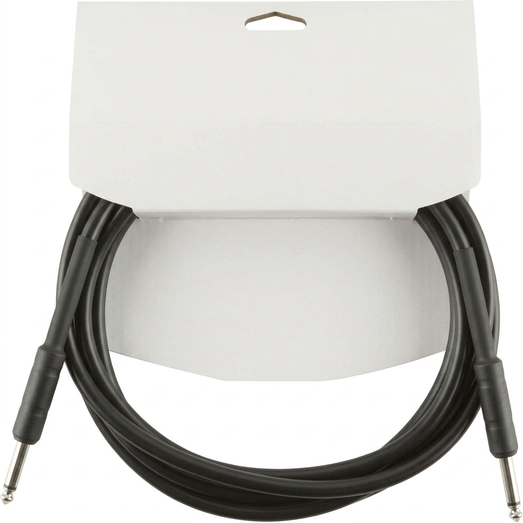 Anti-kink guitar cable in black color for easy handling