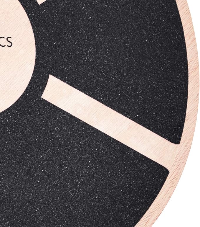Anti-slip wooden balance board for safe and effective workouts