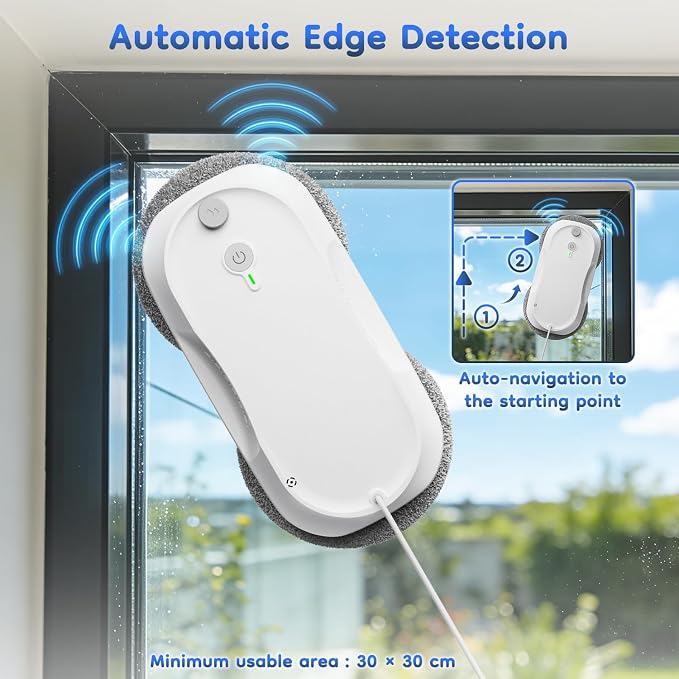 Anti-slip automatic glass cleaning device