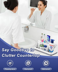 Anti-slip countertop toothbrush holder for everyday bathroom organization