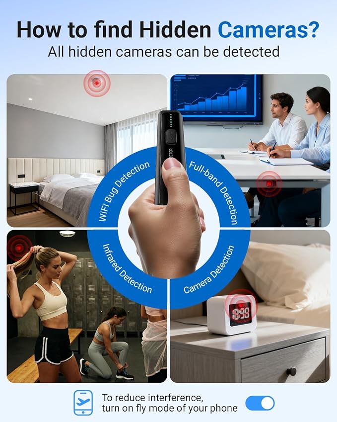 anti spy bug finder with multi mode detection for enhanced privacy protection