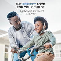 Coiled anti-theft bike cable lock for secure child bicycle storage