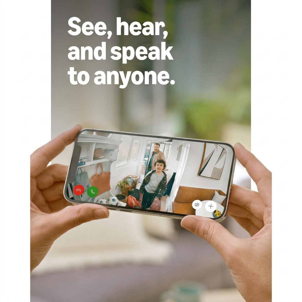 App-supported indoor camera device