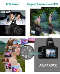 APS-C style digital camera with simple controls for beginner photography users
