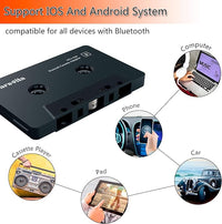 Arsvita Bluetooth Cassette Receiver paired with smartphone and tablet for audio streaming