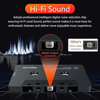 Arsvita Bluetooth Wireless Cassette Receiver with USB charging cable