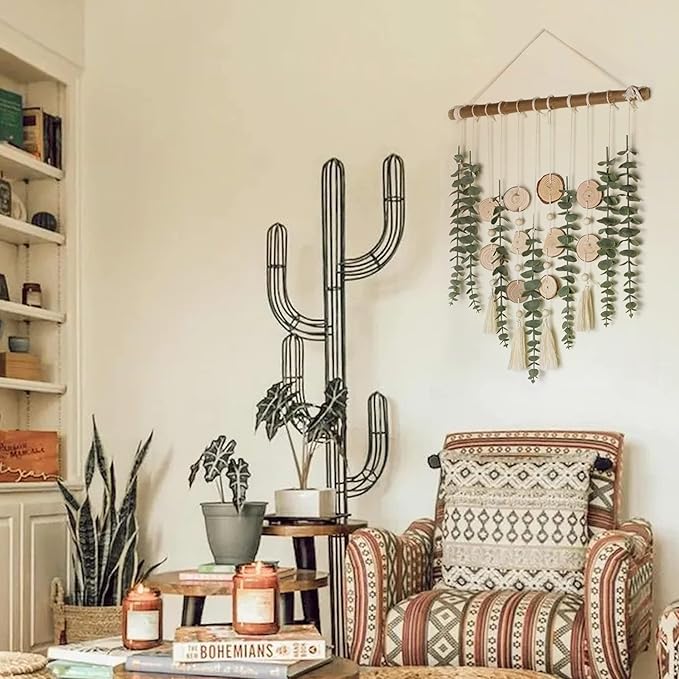 artificial plant wall hanging eucalyptus decor for bedroom and living room