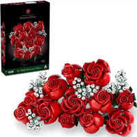 artificial red roses building set for elegant home decor display