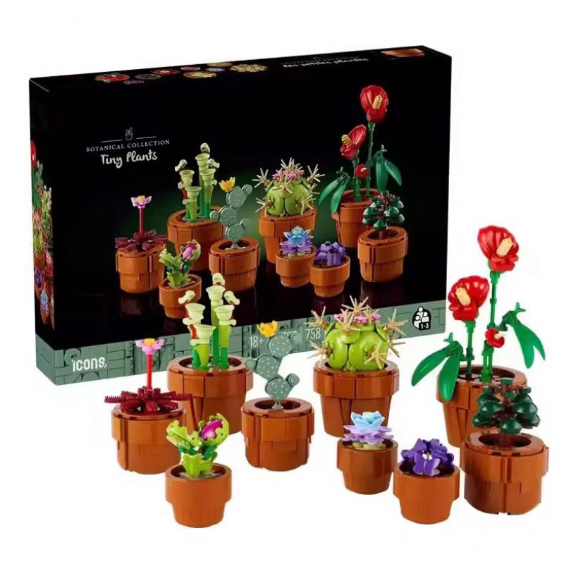 artificial tiny plants building set for indoor home and desk decoration