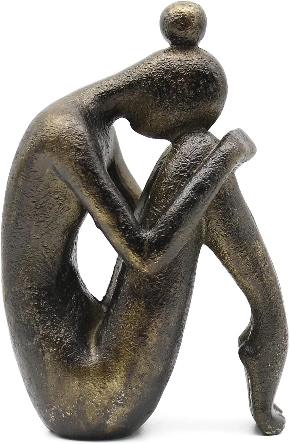 Artistic Bookshelf Decoration Piece With Unique Thinker Design