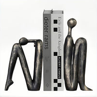 Artistic Resin Book Ends Set Of Two For Shelf Organization And Modern Home Decor
