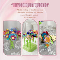 Arts and crafts kit for preschoolers to create fabric flower bouquets and arrangements