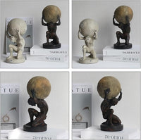 Atlas tabletop ornament arranged in a home study area