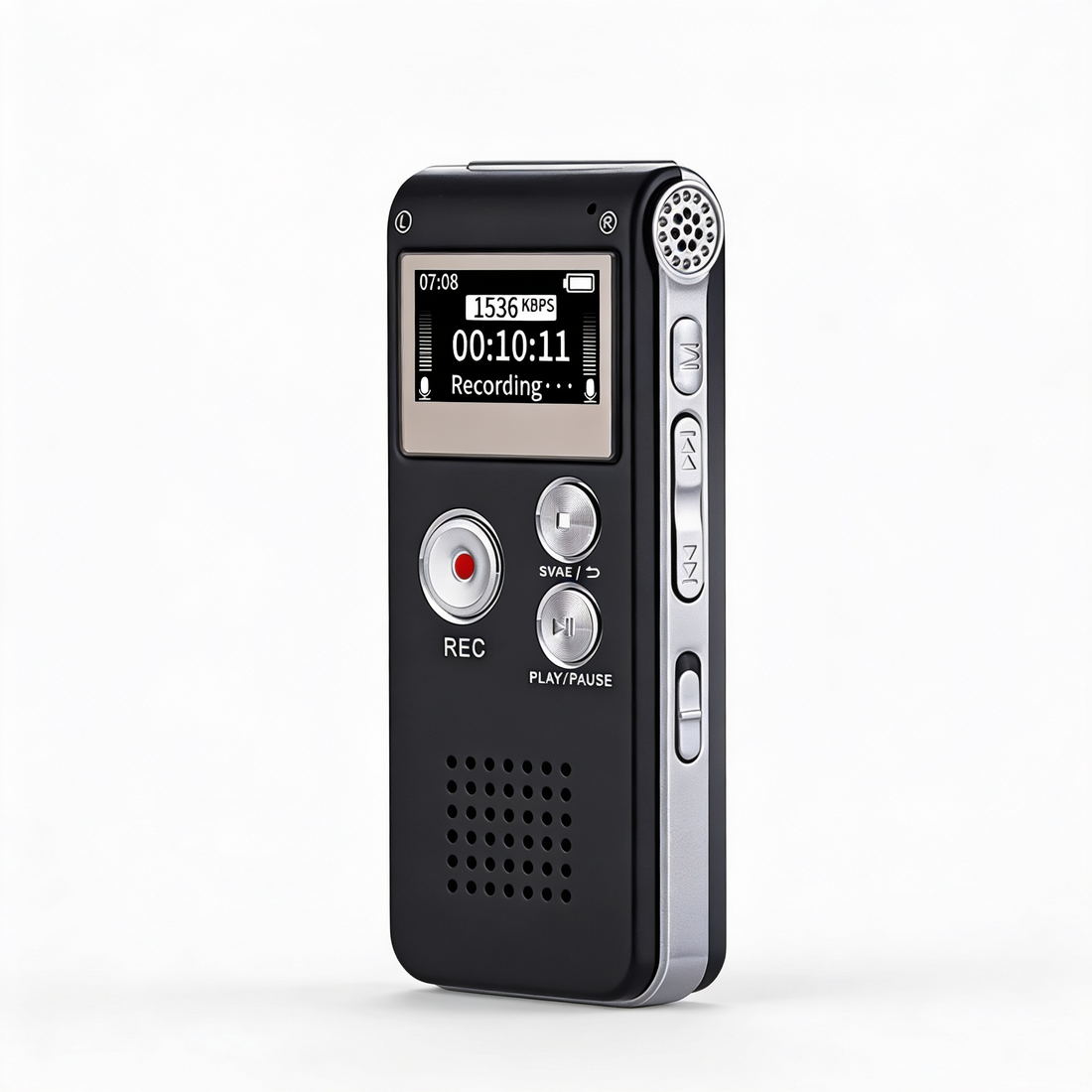 Front view of 16 GB Portable Audio Notes Device