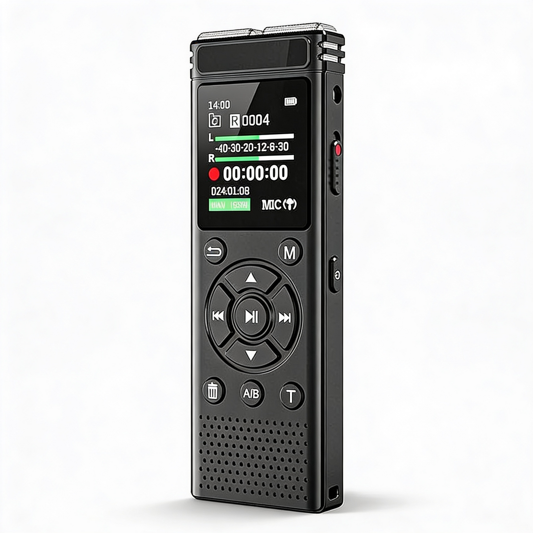 Front View of 136 GB Portable Audio Notes Device
