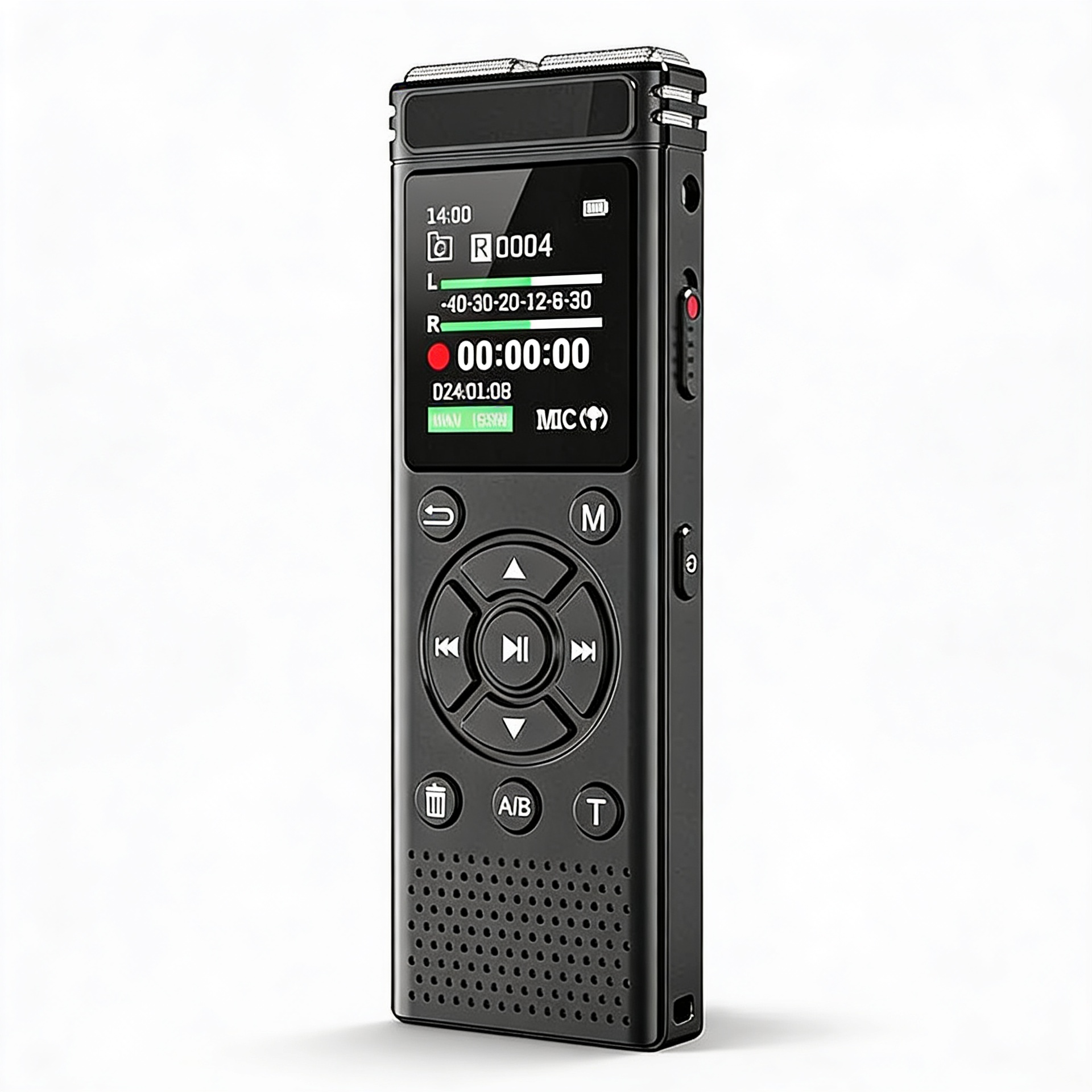 Front View of 136 GB Portable Audio Notes Device