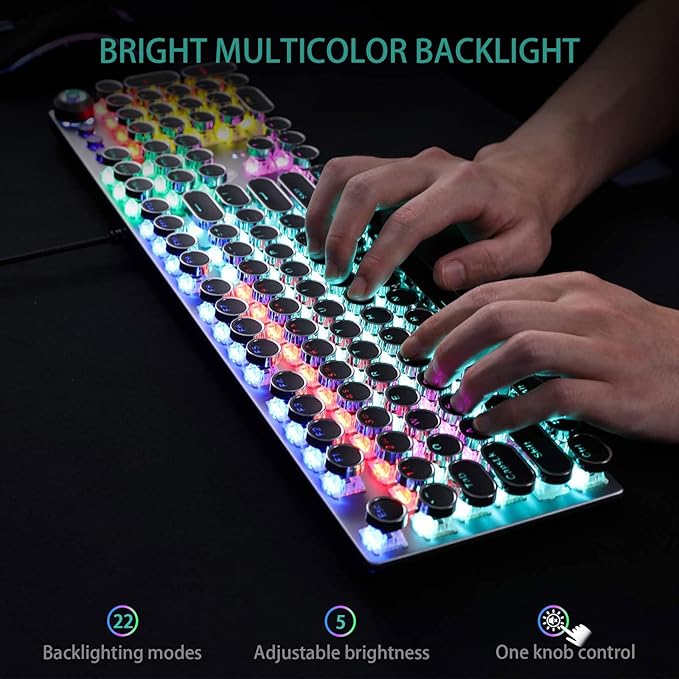 blue mechanical switch keyboard close up