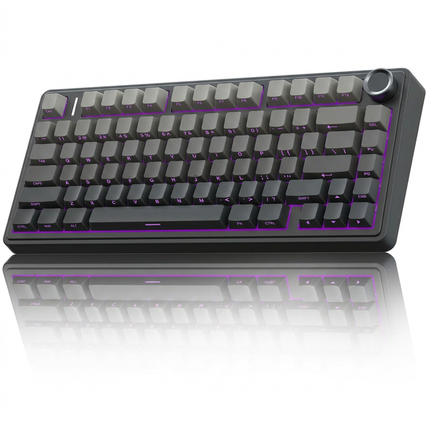 Wireless Mechanical Keyboard, 75% RGB Hot Swappable Custom Keyboard