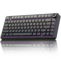 AULA F75 Pro wireless mechanical keyboard with RGB lighting on a white background