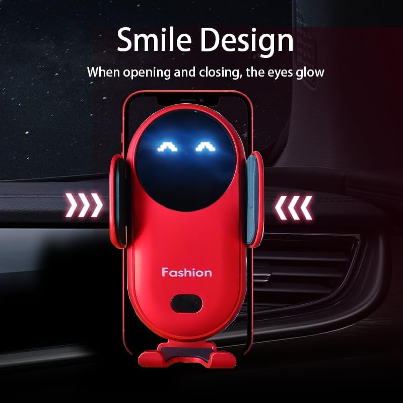 Automatic clamping car phone holder feature
