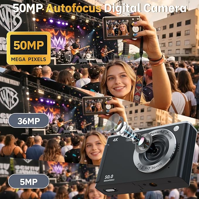 Digital camera with autofocus feature for sharp images