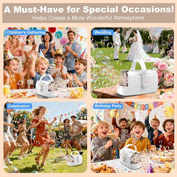 Automatic bubble machine for kids party toy and outdoor play