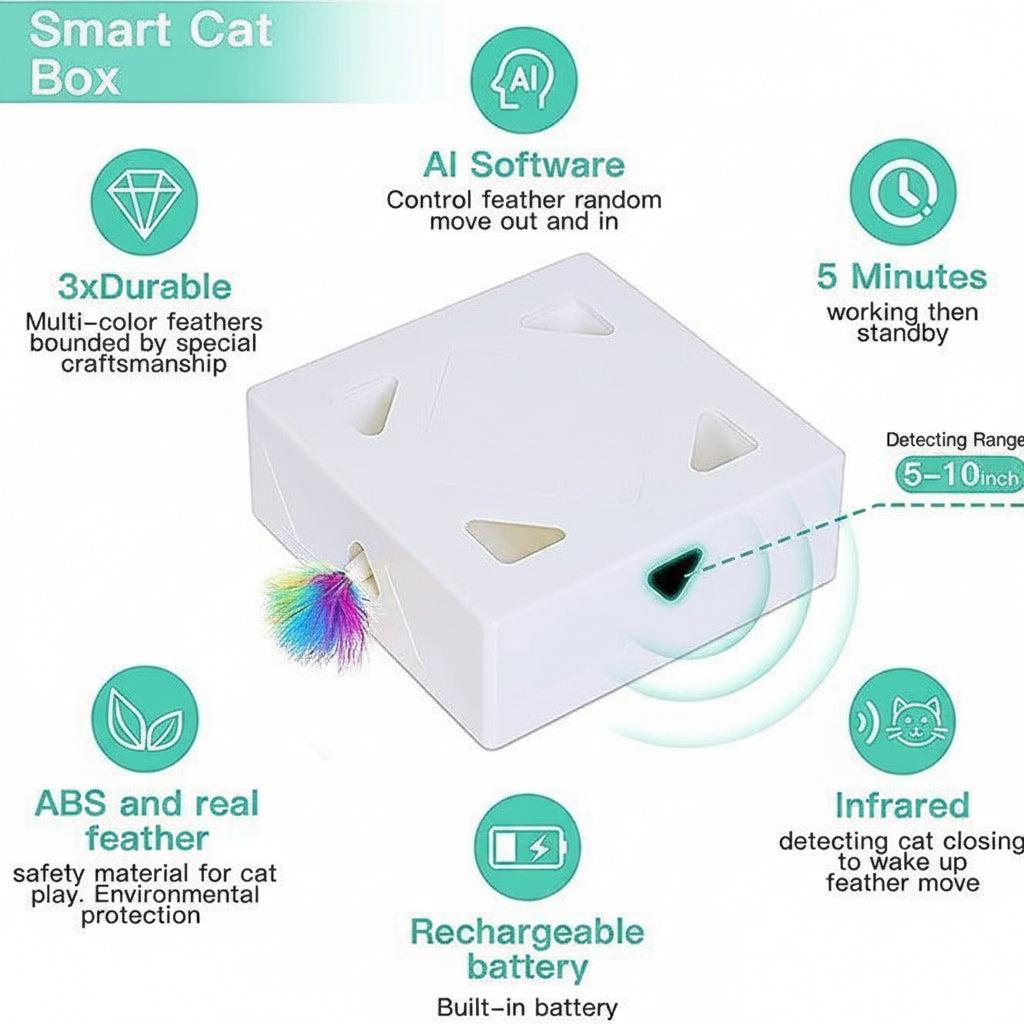 Automatic Whack-a-Mole Cat Toy With Motion Sensors
