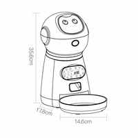 Automatic Dry Food Dispenser with Stainless Steel Feeding Tray