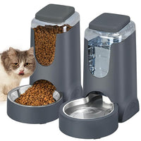 Large-Capacity Automatic Pet Food Bowl With Stainless Steel Construction